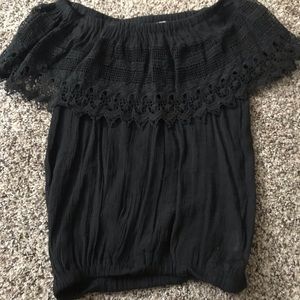 Black lace top